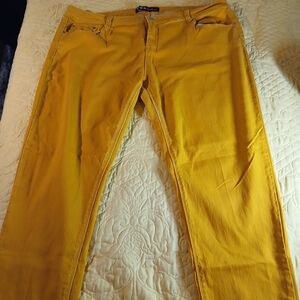 Golden Mustard Skinny Jeans for Women